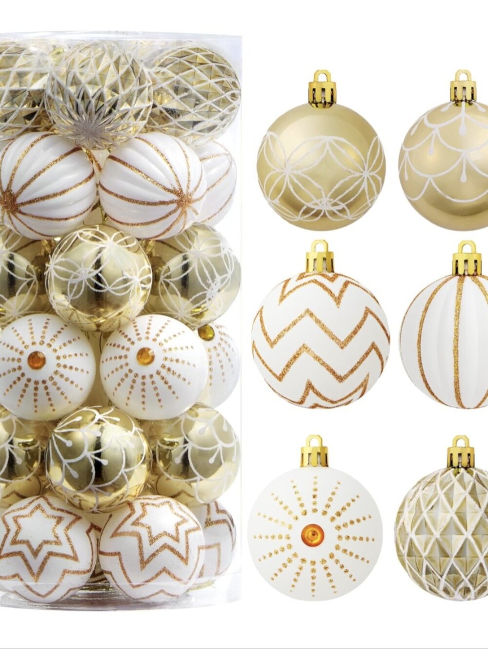 JOYIN 30 Pcs 2.36'' Christmas Balls Ornaments
